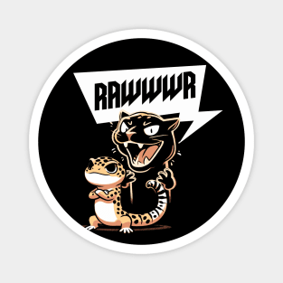 RAWWWR I am a Leopard Gecko (Back Print) Magnet